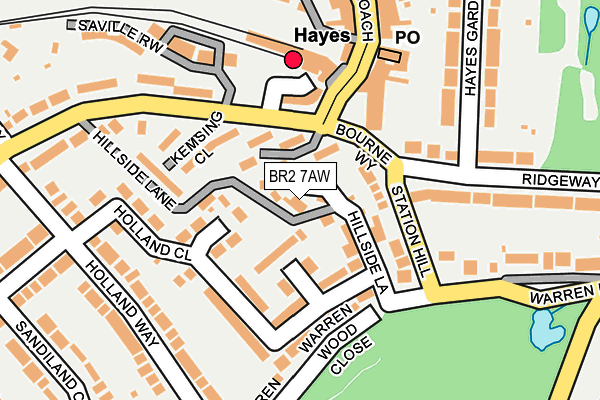 BR2 7AW map - OS OpenMap – Local (Ordnance Survey)