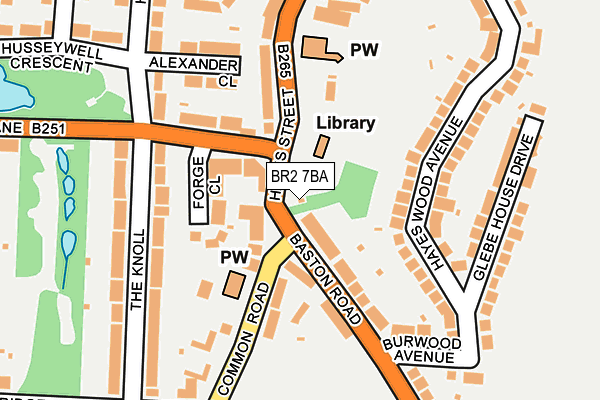 BR2 7BA map - OS OpenMap – Local (Ordnance Survey)