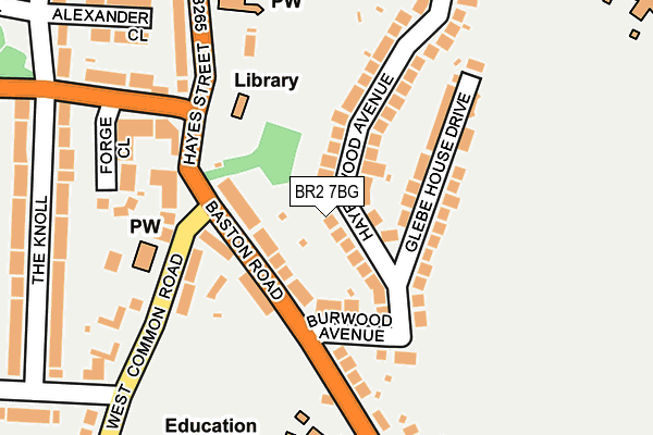 BR2 7BG map - OS OpenMap – Local (Ordnance Survey)