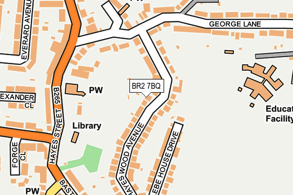 BR2 7BQ map - OS OpenMap – Local (Ordnance Survey)