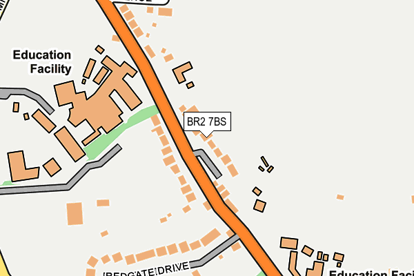 BR2 7BS map - OS OpenMap – Local (Ordnance Survey)