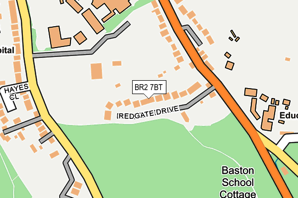 BR2 7BT map - OS OpenMap – Local (Ordnance Survey)