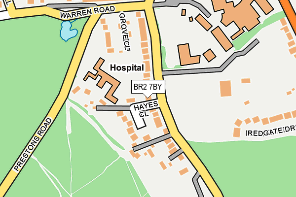 BR2 7BY map - OS OpenMap – Local (Ordnance Survey)