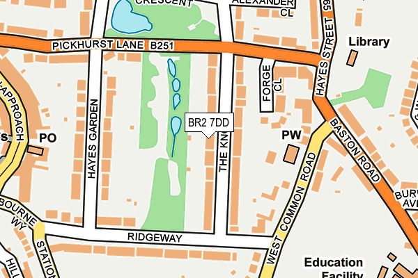 BR2 7DD map - OS OpenMap – Local (Ordnance Survey)