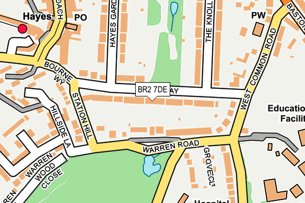 BR2 7DE map - OS OpenMap – Local (Ordnance Survey)