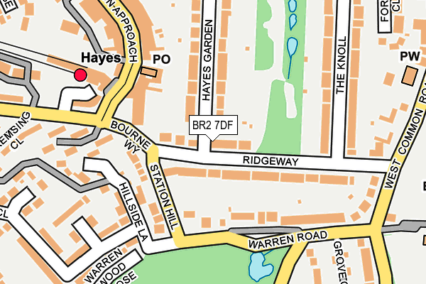 BR2 7DF map - OS OpenMap – Local (Ordnance Survey)