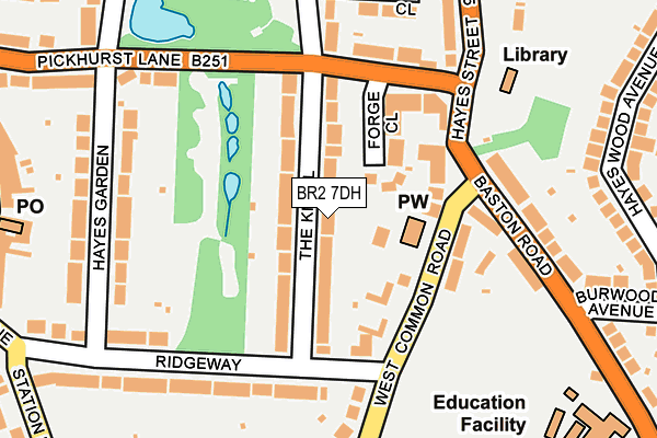 BR2 7DH map - OS OpenMap – Local (Ordnance Survey)