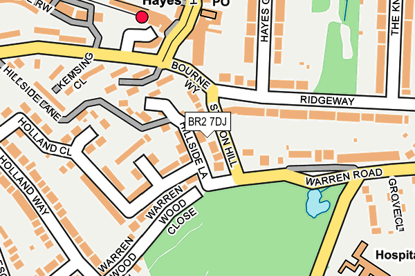 BR2 7DJ map - OS OpenMap – Local (Ordnance Survey)