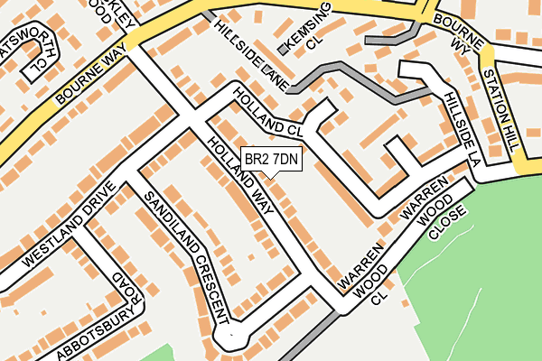 BR2 7DN map - OS OpenMap – Local (Ordnance Survey)