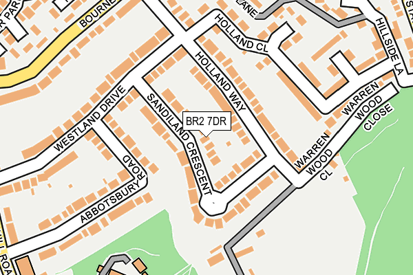 BR2 7DR map - OS OpenMap – Local (Ordnance Survey)