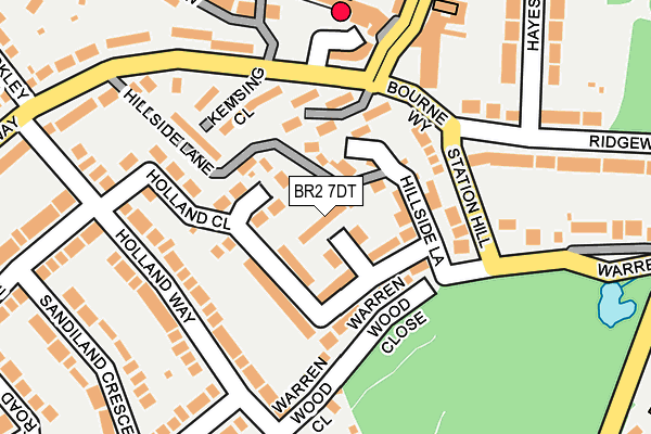 BR2 7DT map - OS OpenMap – Local (Ordnance Survey)