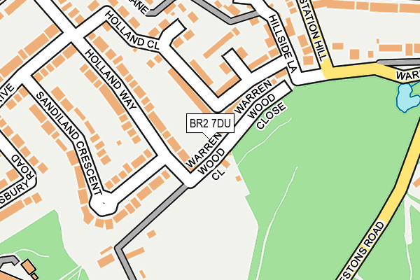 BR2 7DU map - OS OpenMap – Local (Ordnance Survey)