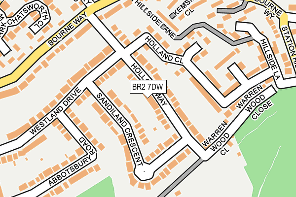 BR2 7DW map - OS OpenMap – Local (Ordnance Survey)