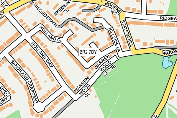 BR2 7DY map - OS OpenMap – Local (Ordnance Survey)