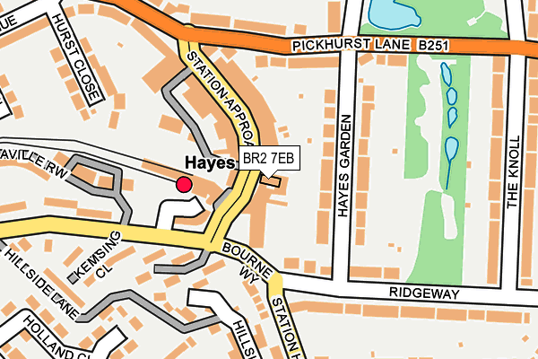 BR2 7EB map - OS OpenMap – Local (Ordnance Survey)
