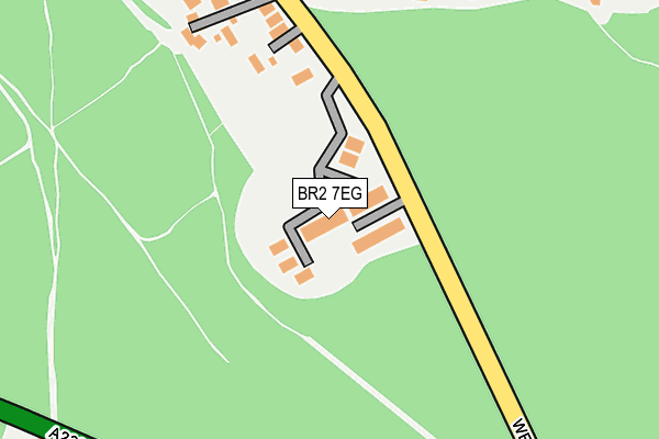 BR2 7EG map - OS OpenMap – Local (Ordnance Survey)