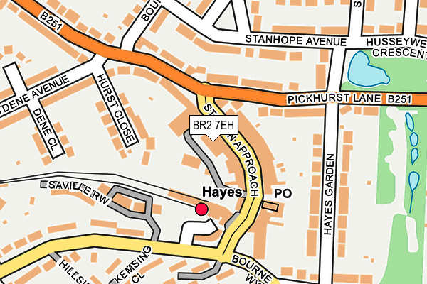 BR2 7EH map - OS OpenMap – Local (Ordnance Survey)