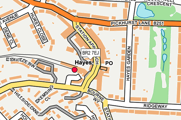 BR2 7EJ map - OS OpenMap – Local (Ordnance Survey)