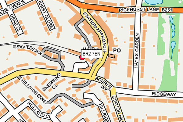 BR2 7EN map - OS OpenMap – Local (Ordnance Survey)