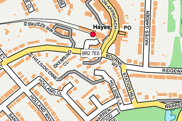 BR2 7ES map - OS OpenMap – Local (Ordnance Survey)