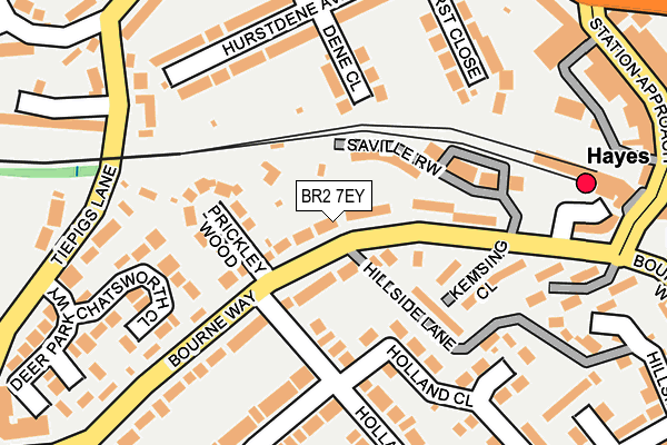 BR2 7EY map - OS OpenMap – Local (Ordnance Survey)
