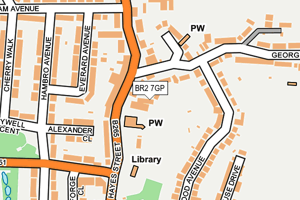 BR2 7GP map - OS OpenMap – Local (Ordnance Survey)