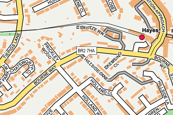 BR2 7HA map - OS OpenMap – Local (Ordnance Survey)