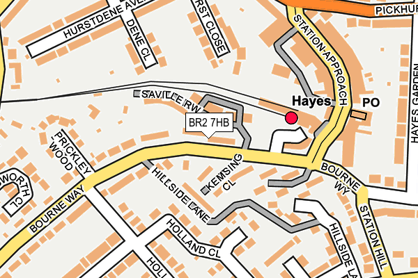 BR2 7HB map - OS OpenMap – Local (Ordnance Survey)