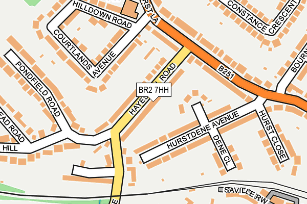 BR2 7HH map - OS OpenMap – Local (Ordnance Survey)