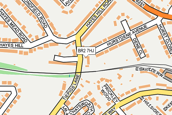 BR2 7HJ map - OS OpenMap – Local (Ordnance Survey)