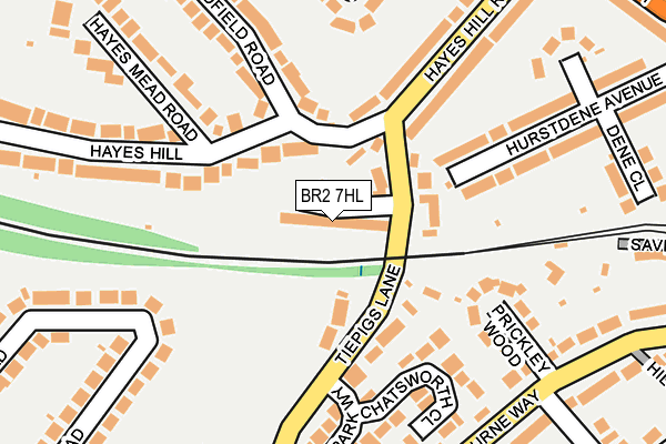 BR2 7HL map - OS OpenMap – Local (Ordnance Survey)