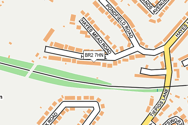 BR2 7HN map - OS OpenMap – Local (Ordnance Survey)