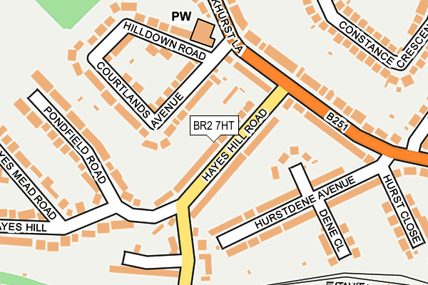 BR2 7HT map - OS OpenMap – Local (Ordnance Survey)