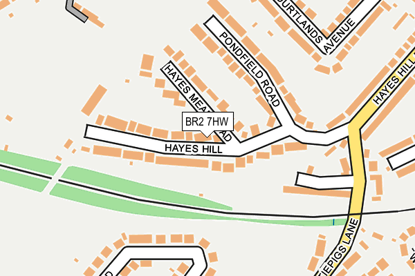 BR2 7HW map - OS OpenMap – Local (Ordnance Survey)