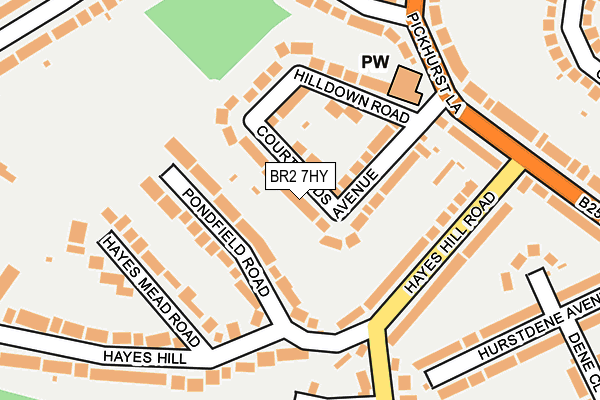 BR2 7HY map - OS OpenMap – Local (Ordnance Survey)