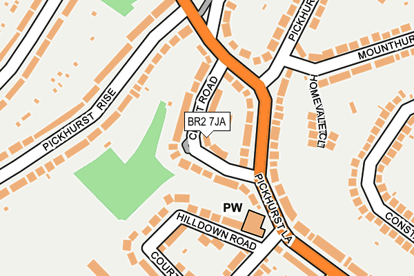 BR2 7JA map - OS OpenMap – Local (Ordnance Survey)