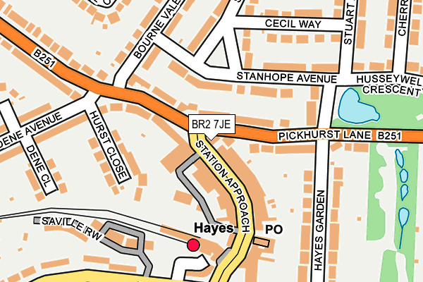 BR2 7JE map - OS OpenMap – Local (Ordnance Survey)