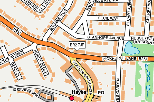 BR2 7JF map - OS OpenMap – Local (Ordnance Survey)