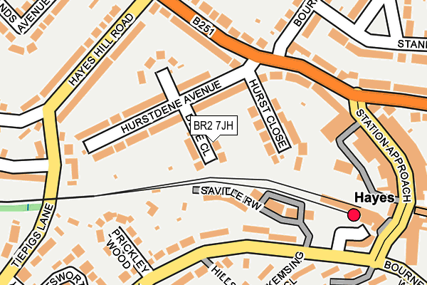 BR2 7JH map - OS OpenMap – Local (Ordnance Survey)