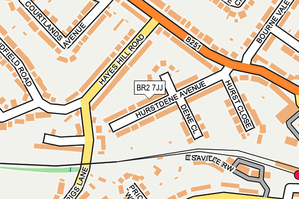 BR2 7JJ map - OS OpenMap – Local (Ordnance Survey)