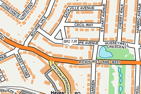 BR2 7JR map - OS OpenMap – Local (Ordnance Survey)