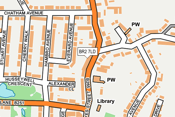 BR2 7LD map - OS OpenMap – Local (Ordnance Survey)