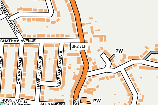 BR2 7LF map - OS OpenMap – Local (Ordnance Survey)