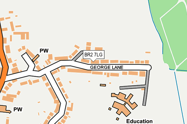 BR2 7LG map - OS OpenMap – Local (Ordnance Survey)