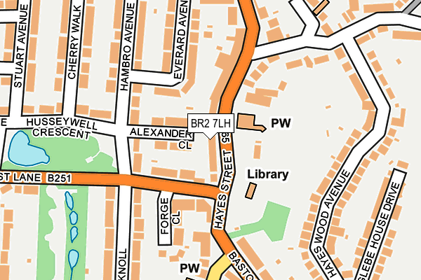 BR2 7LH map - OS OpenMap – Local (Ordnance Survey)