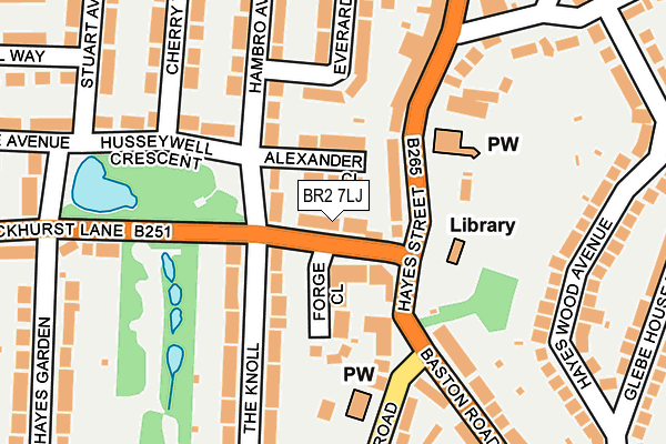 BR2 7LJ map - OS OpenMap – Local (Ordnance Survey)