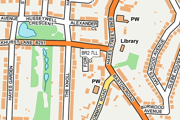 BR2 7LL map - OS OpenMap – Local (Ordnance Survey)
