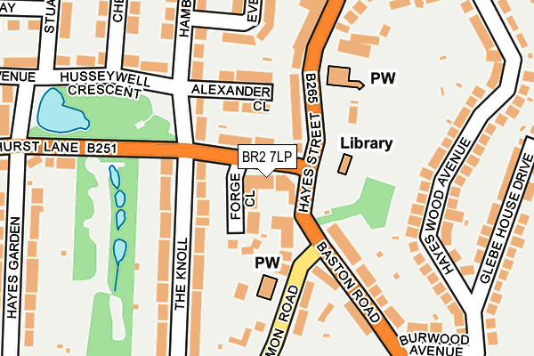 BR2 7LP map - OS OpenMap – Local (Ordnance Survey)