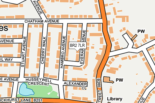 BR2 7LR map - OS OpenMap – Local (Ordnance Survey)