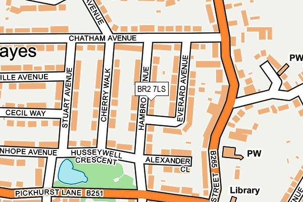 BR2 7LS map - OS OpenMap – Local (Ordnance Survey)